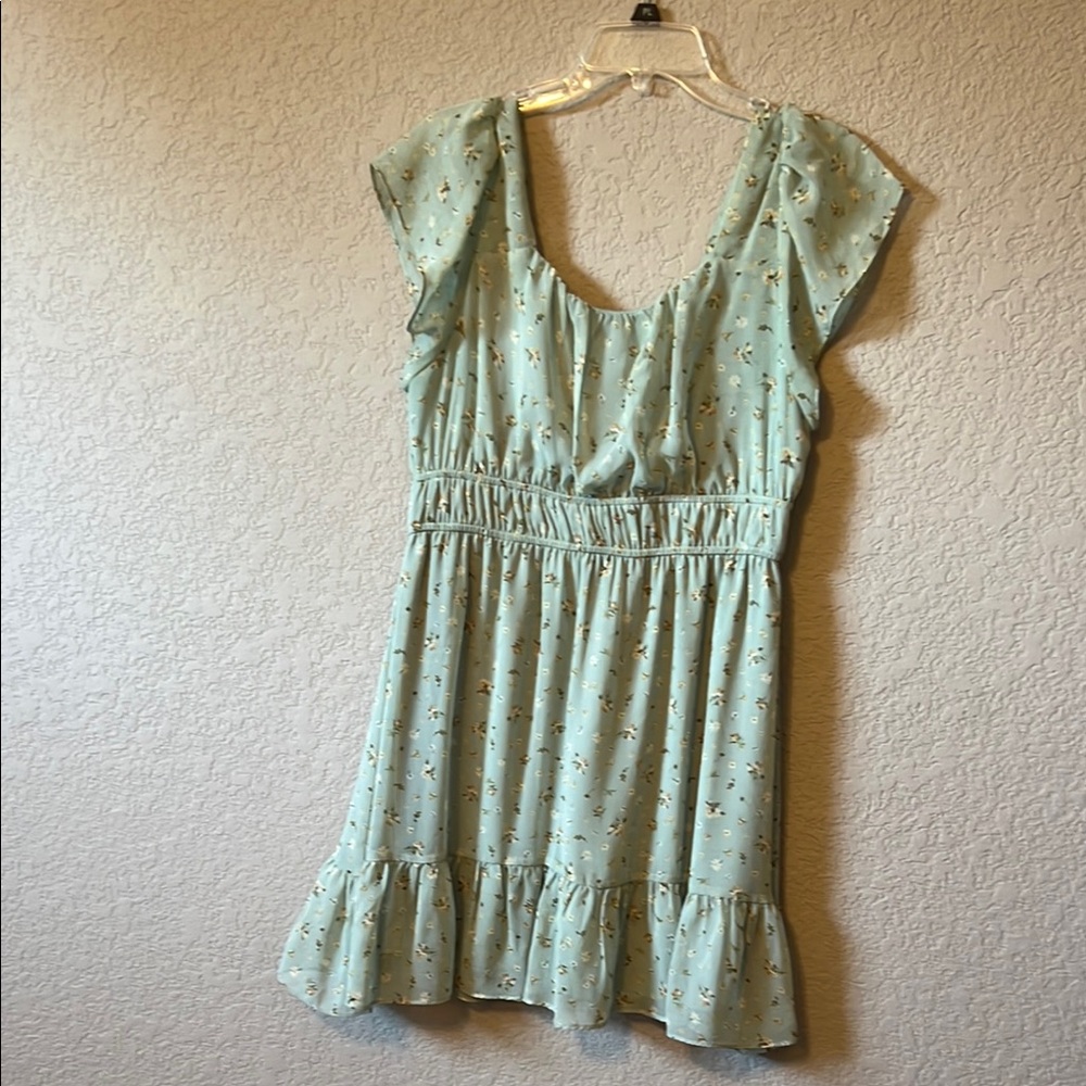 Altar’d State Floral Mint Green Dress